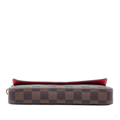 Second hand Louis Vuitton Felicie Canvas Pouch Clutch Damier Ebene - Tabita Bags