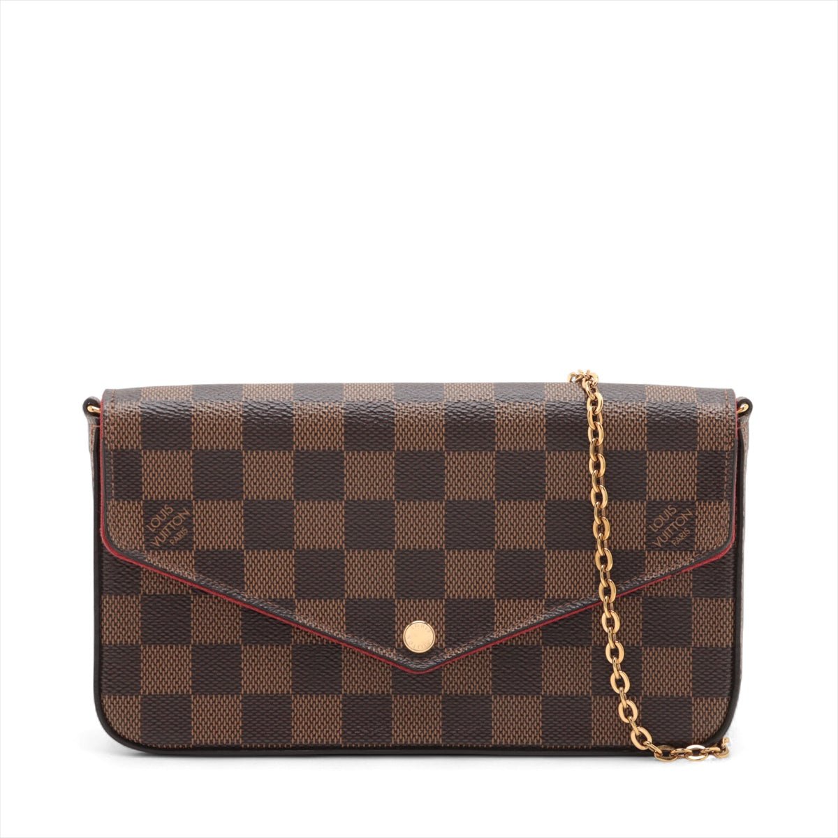 Second hand Louis Vuitton Felicie Canvas Pouch Clutch Damier Ebene - Tabita Bags