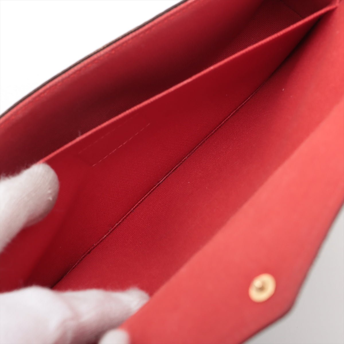 Second hand Louis Vuitton Felicie Canvas Pouch Clutch Damier Ebene - Tabita Bags