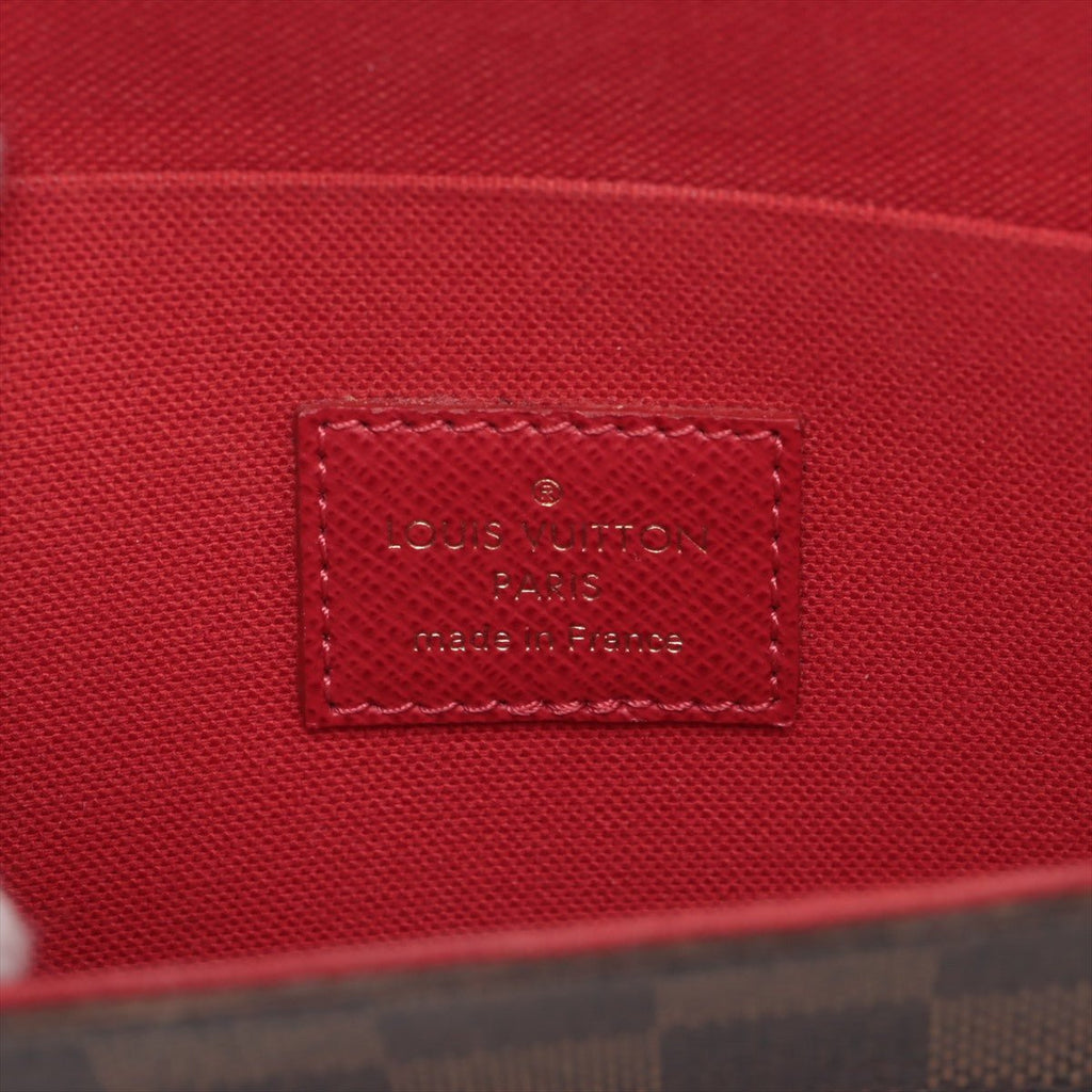 Second hand Louis Vuitton Felicie Canvas Pouch Clutch Damier Ebene - Tabita Bags