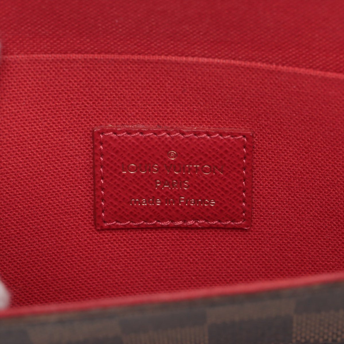 Second hand Louis Vuitton Felicie Canvas Pouch Clutch Damier Ebene - Tabita Bags