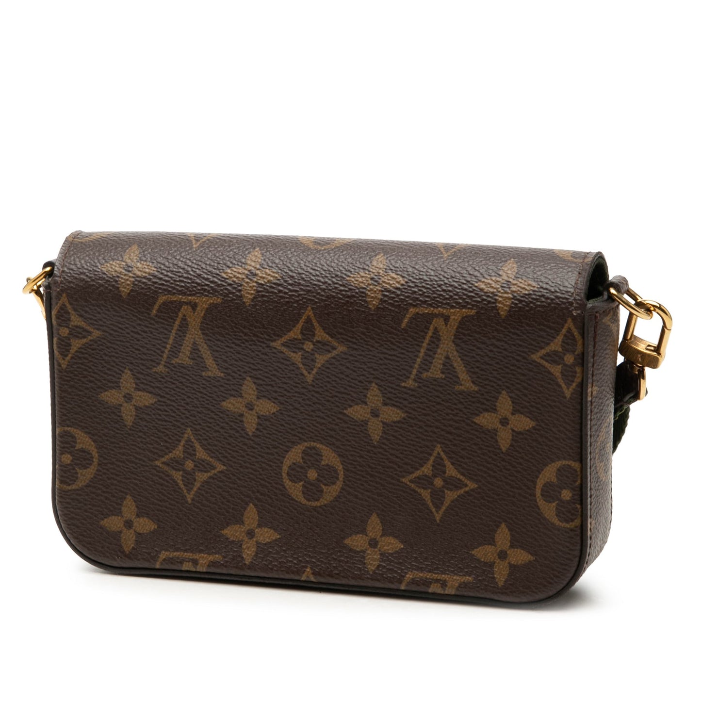 Second hand Louis Vuitton Felicie Canvas Strap And Go Pouch Clutch Brown - Tabita Bags