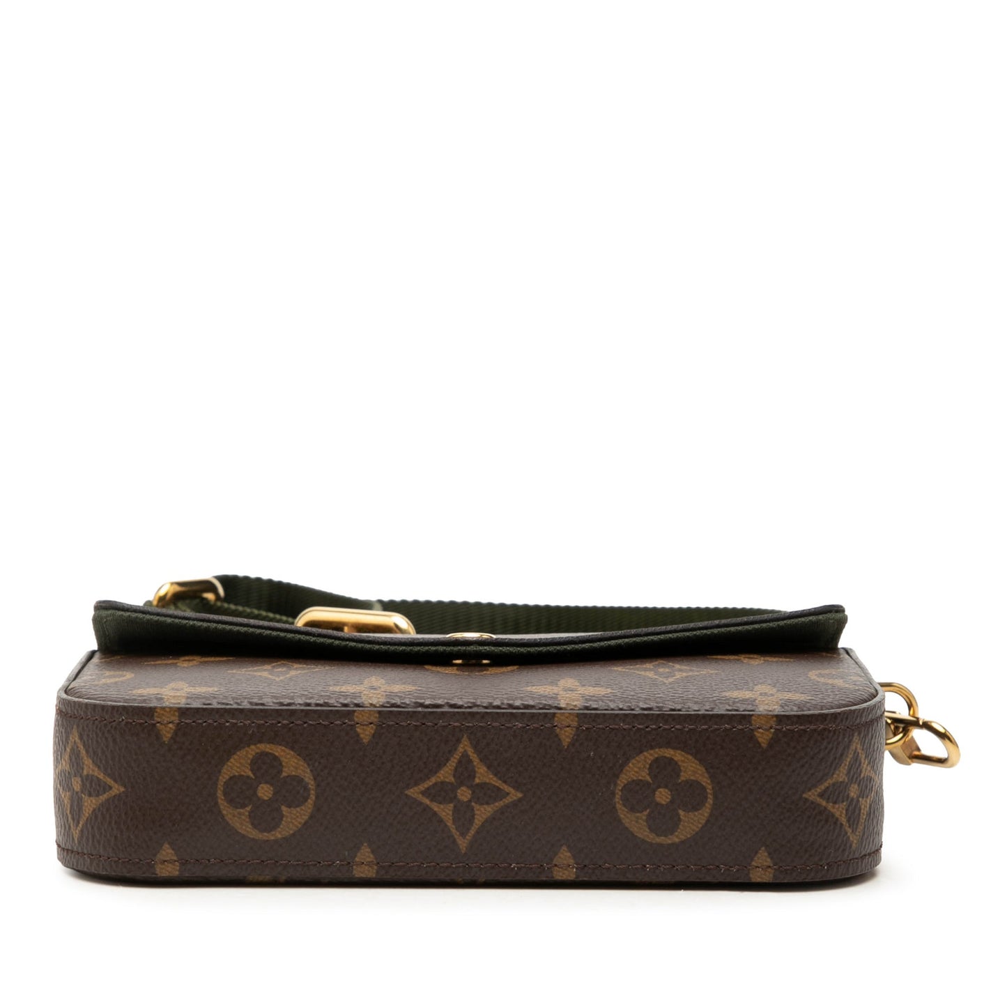 Second hand Louis Vuitton Felicie Canvas Strap And Go Pouch Clutch Brown - Tabita Bags