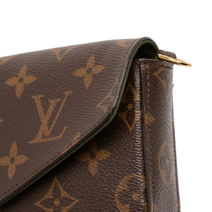 Second hand Louis Vuitton Felicie Canvas Strap And Go Pouch Clutch Monogram - Tabita Bags