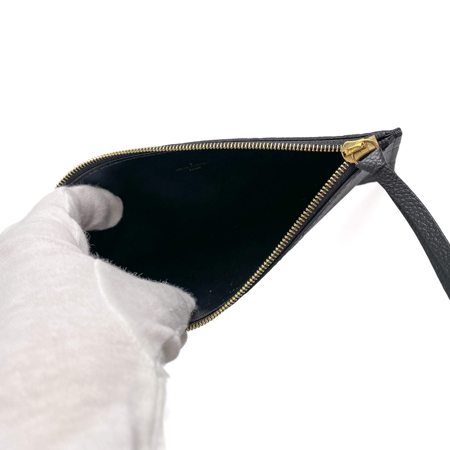 Second hand Louis Vuitton Felicie Empreinte Calfskin Grained Leather Pouch Black - Tabita Bags