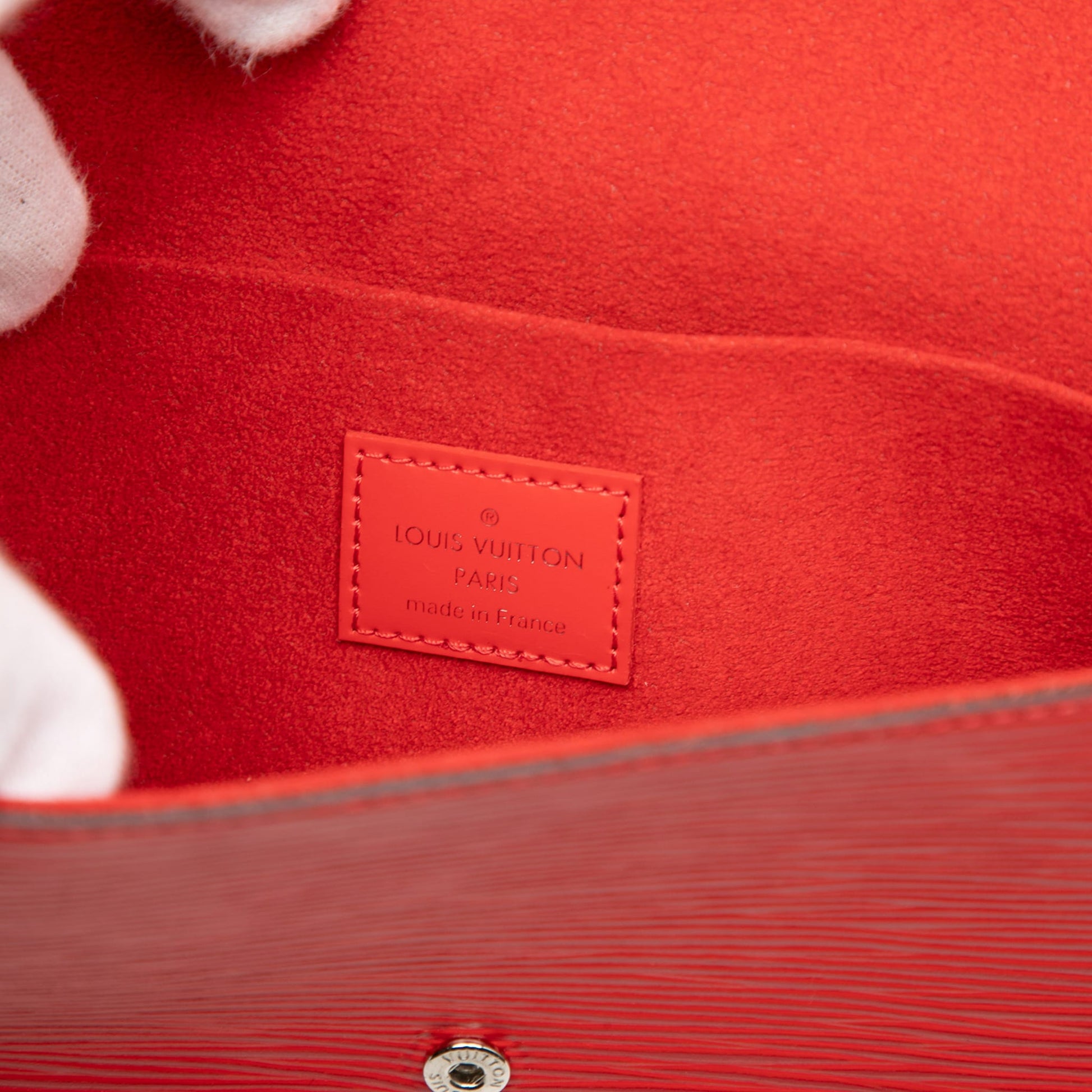 Second hand Louis Vuitton Felicie Epi Leather Pouch Clutch Red - Tabita Bags