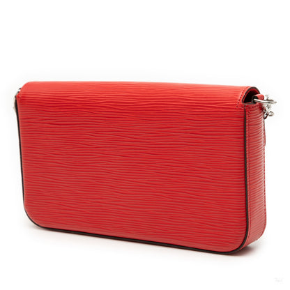 Second hand Louis Vuitton Felicie Epi Leather Pouch Clutch Red - Tabita Bags