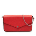 Second hand Louis Vuitton Felicie Epi Leather Pouch Clutch Red - Tabita Bags