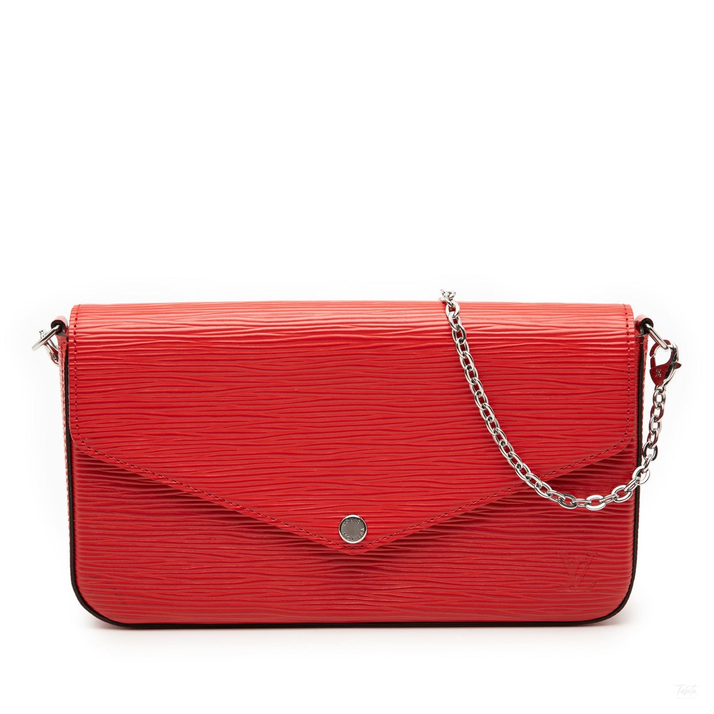 Second hand Louis Vuitton Felicie Epi Leather Pouch Clutch Red - Tabita Bags