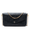 Second hand Louis Vuitton Felicie Leather Empreinte Pouch Clutch Black - Tabita Bags