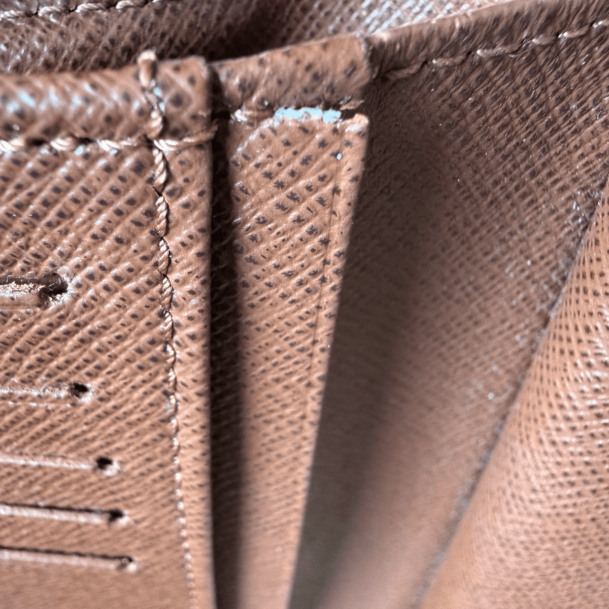Second hand Louis Vuitton French Purse Canvas Compact Wallet Brown - Tabita Bags