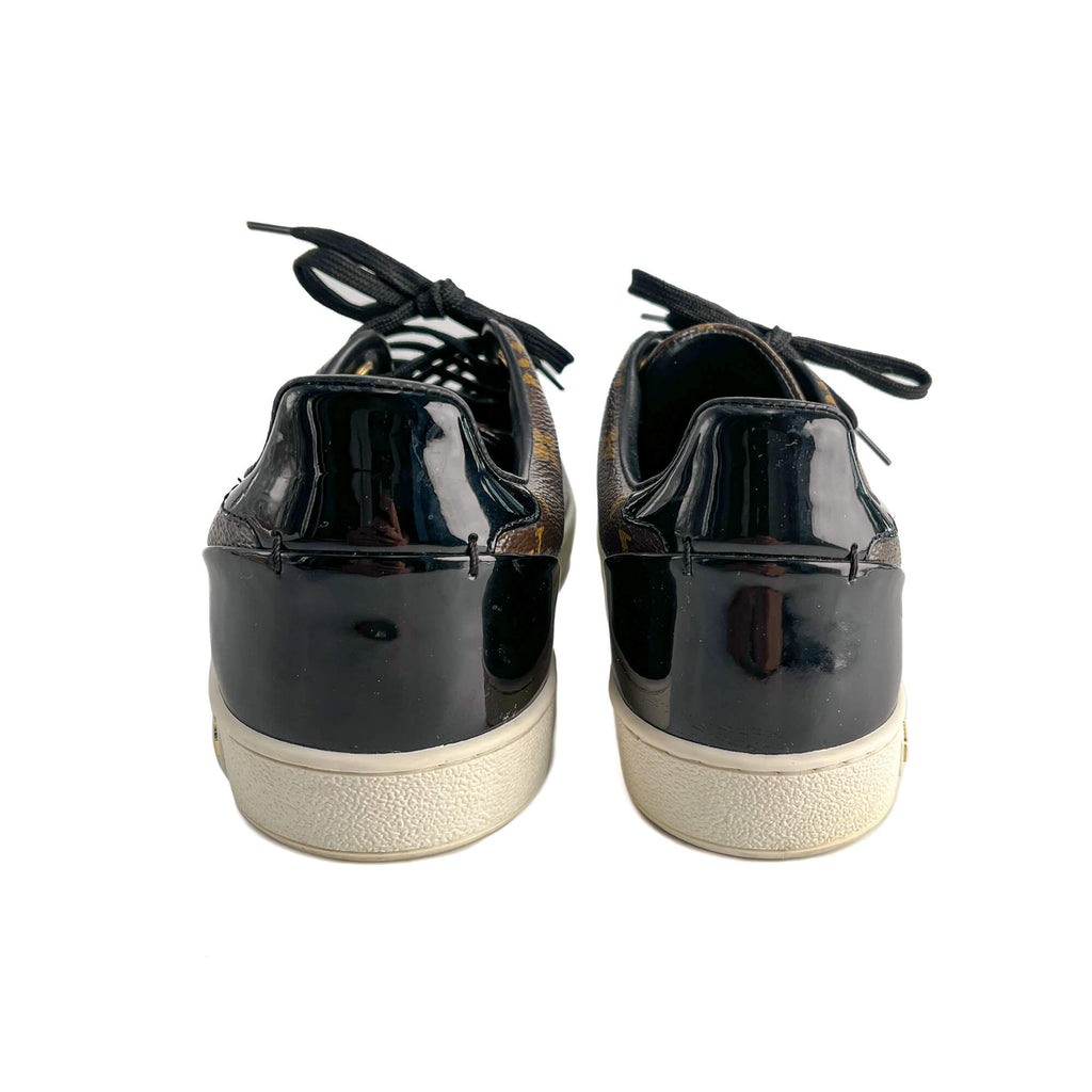 Second hand Louis Vuitton Frontrow Canvas Sneakers 38 Brown - Tabita Bags