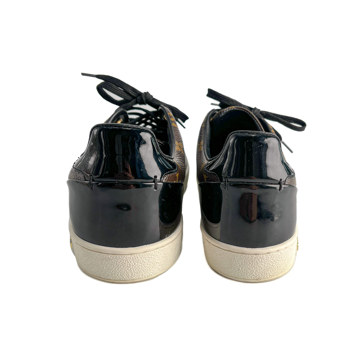 Second hand Louis Vuitton Frontrow Canvas Sneakers 38 Brown - Tabita Bags