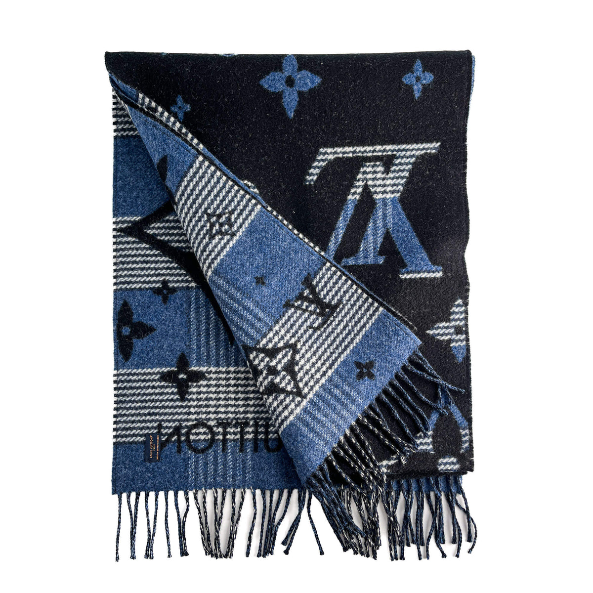 Second hand Louis Vuitton Galaxy Woll & Cashmere Reversible Scarve Monogram - Tabita Bags