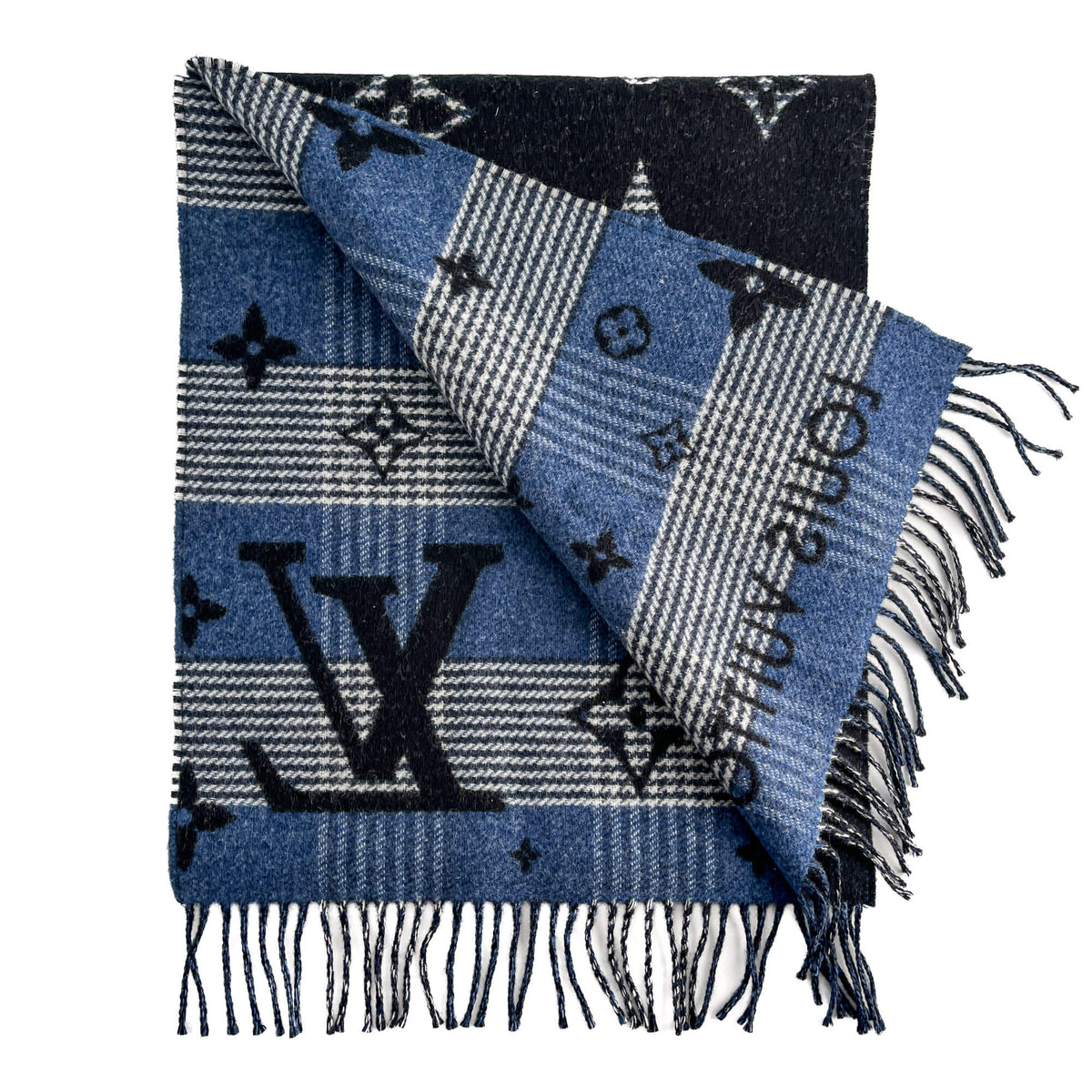 Second hand Louis Vuitton Galaxy Woll & Cashmere Reversible Scarve Monogram - Tabita Bags