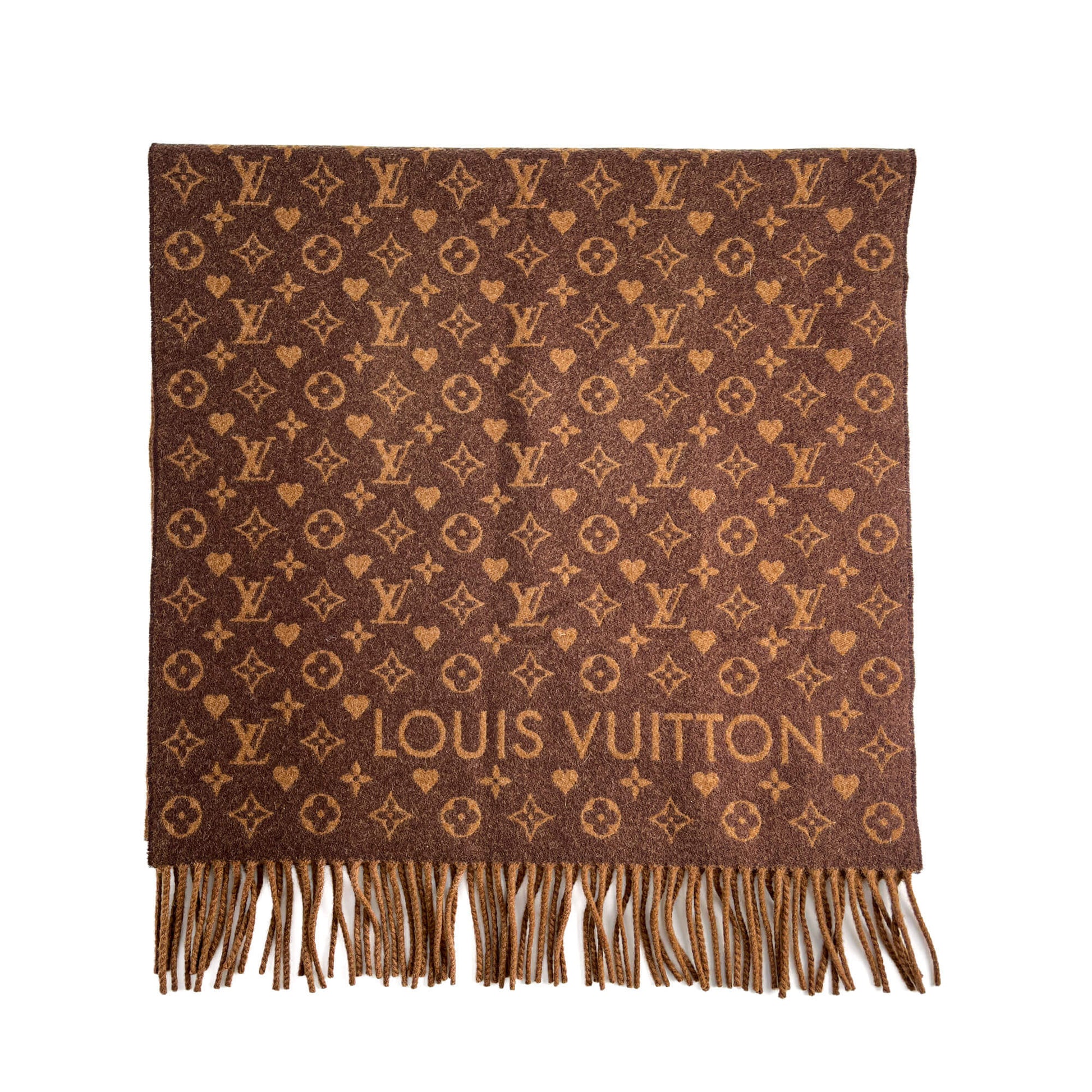 Second hand Louis Vuitton Game On Cashmere Reversible Scarve Monogram - Tabita Bags