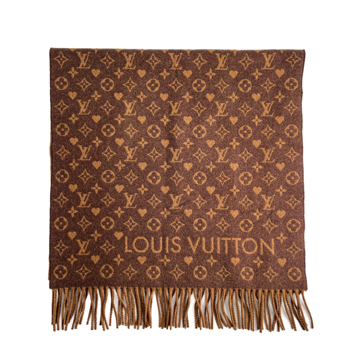 Second hand Louis Vuitton Game On Cashmere Reversible Scarve Monogram - Tabita Bags