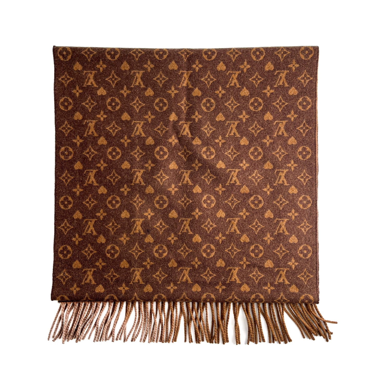 Second hand Louis Vuitton Game On Cashmere Reversible Scarve Monogram - Tabita Bags