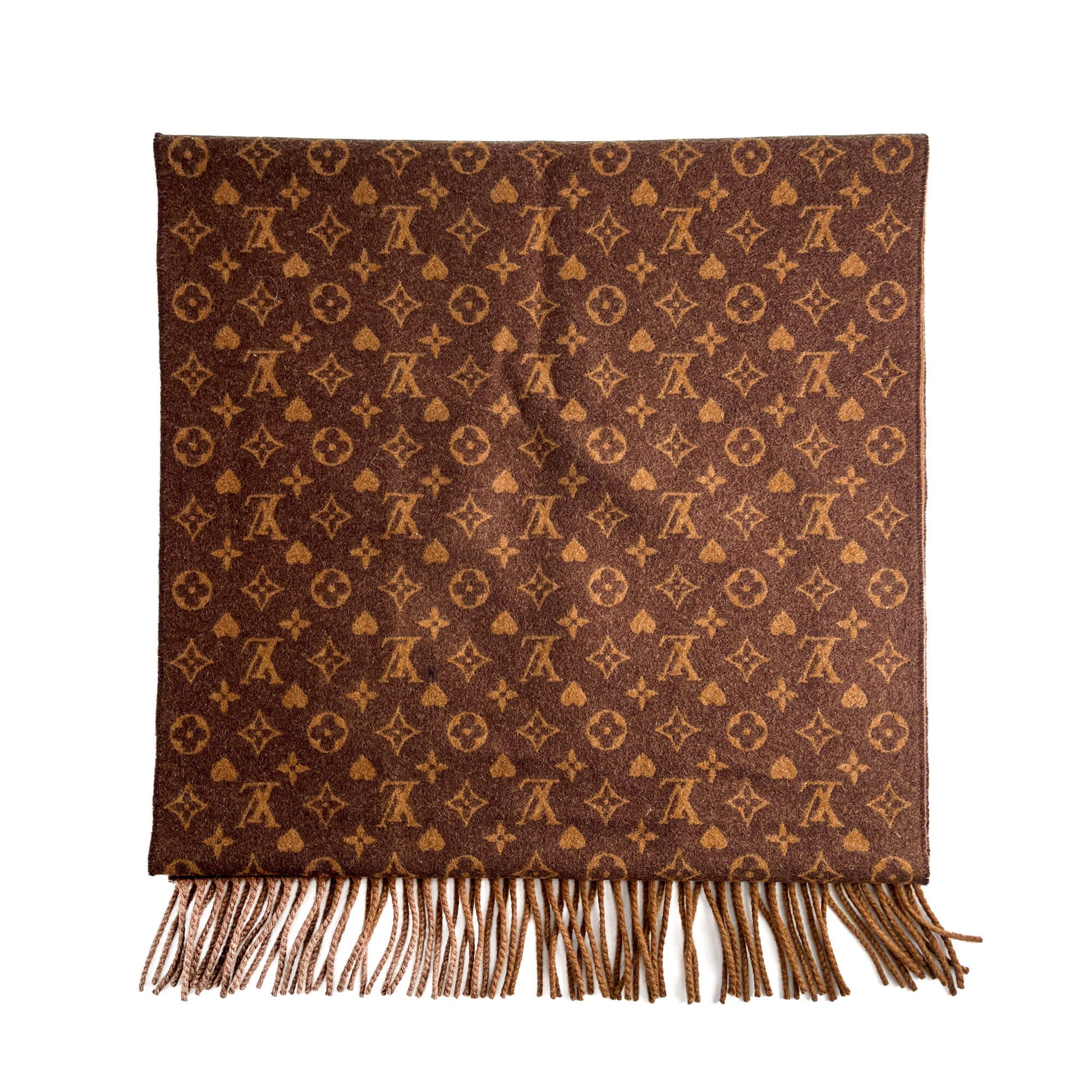 Second hand Louis Vuitton Game On Cashmere Reversible Scarve Monogram - Tabita Bags