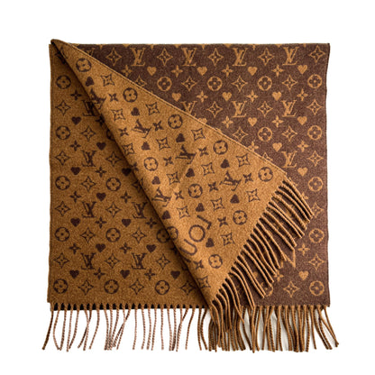 Second hand Louis Vuitton Game On Cashmere Reversible Scarve Monogram - Tabita Bags