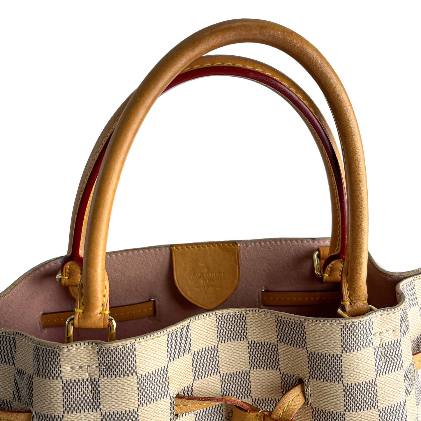 Second hand Louis Vuitton Girolata MM Canvas Tote Shoulder Bag Damier Azur - Tabita Bags