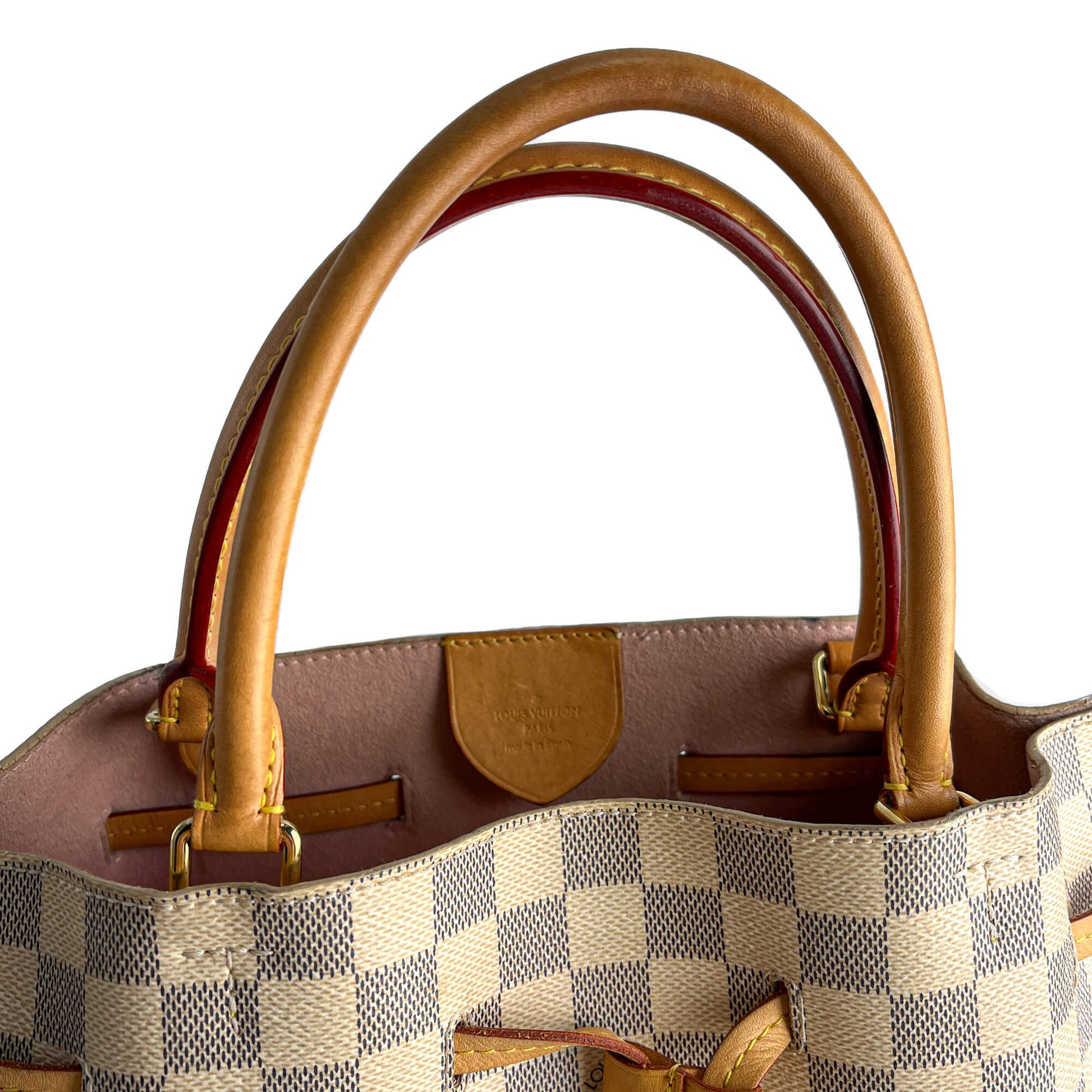 Second hand Louis Vuitton Girolata MM Canvas Tote Shoulder Bag Damier Azur - Tabita Bags