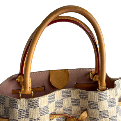 Second hand Louis Vuitton Girolata MM Canvas Tote Shoulder Bag Damier Azur - Tabita Bags