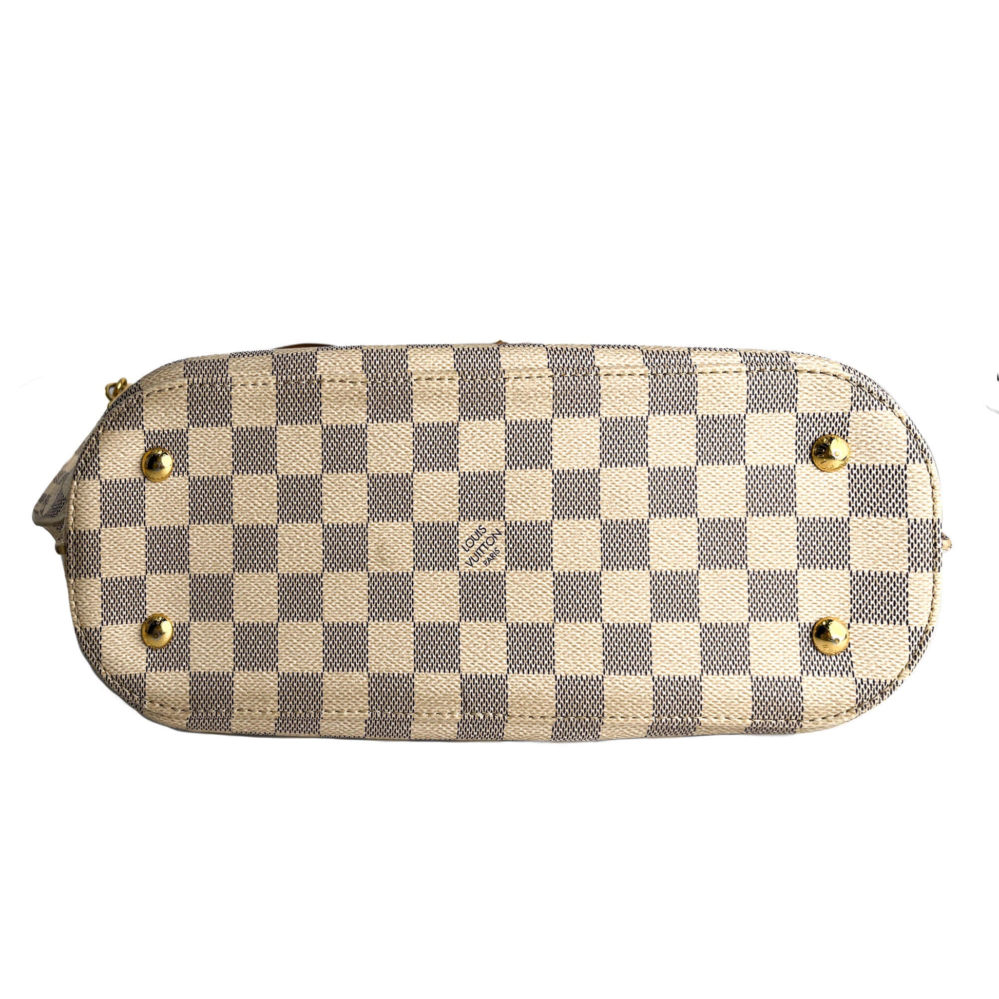 Second hand Louis Vuitton Girolata MM Canvas Tote Shoulder Bag Damier Azur - Tabita Bags