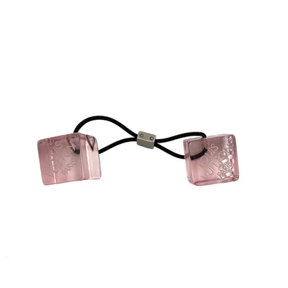 Second hand Louis Vuitton Hair Elastic Cubes Elastic & Metal Hair Accessory Pink - Tabita Bags