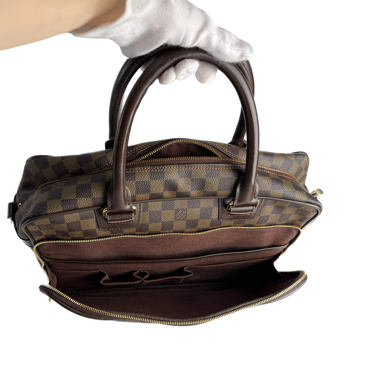 Second hand Louis Vuitton Ikar Canvas Business Shoulder Bag Damier Ebene - Tabita Bags