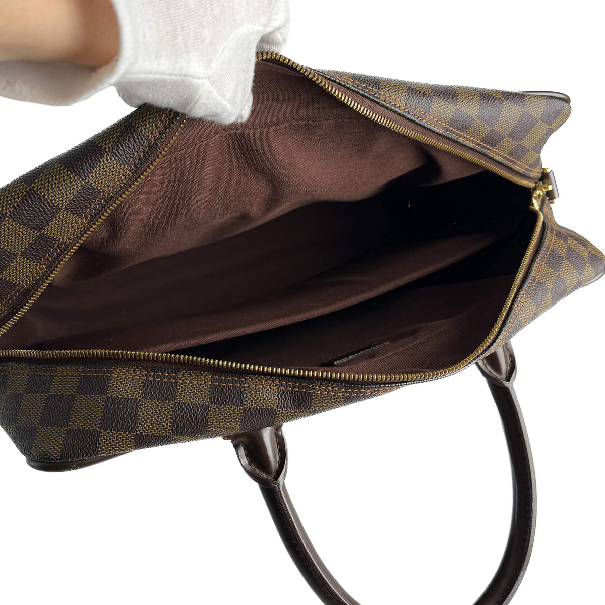 Second hand Louis Vuitton Ikar Canvas Business Shoulder Bag Damier Ebene - Tabita Bags