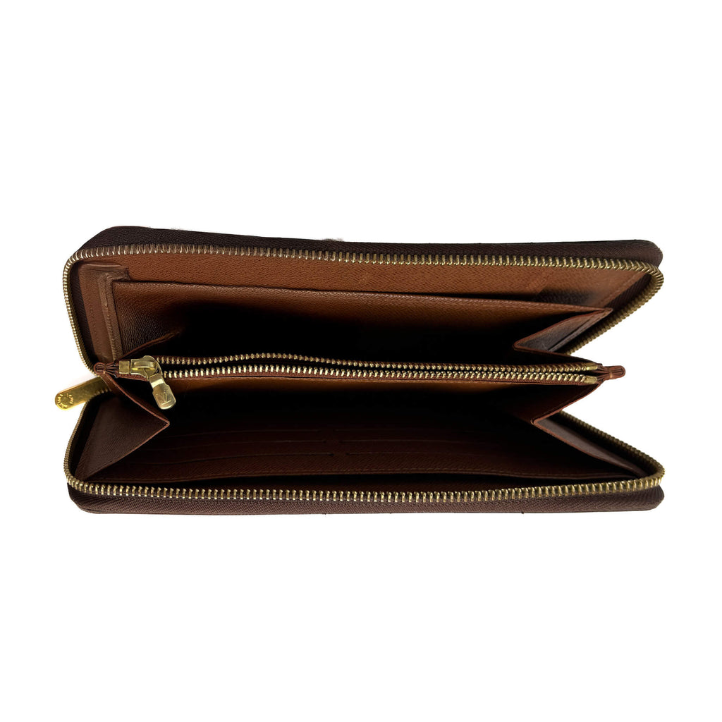 Second hand Louis Vuitton Insolite Long Canvas Flap Wallet Brown - Tabita Bags