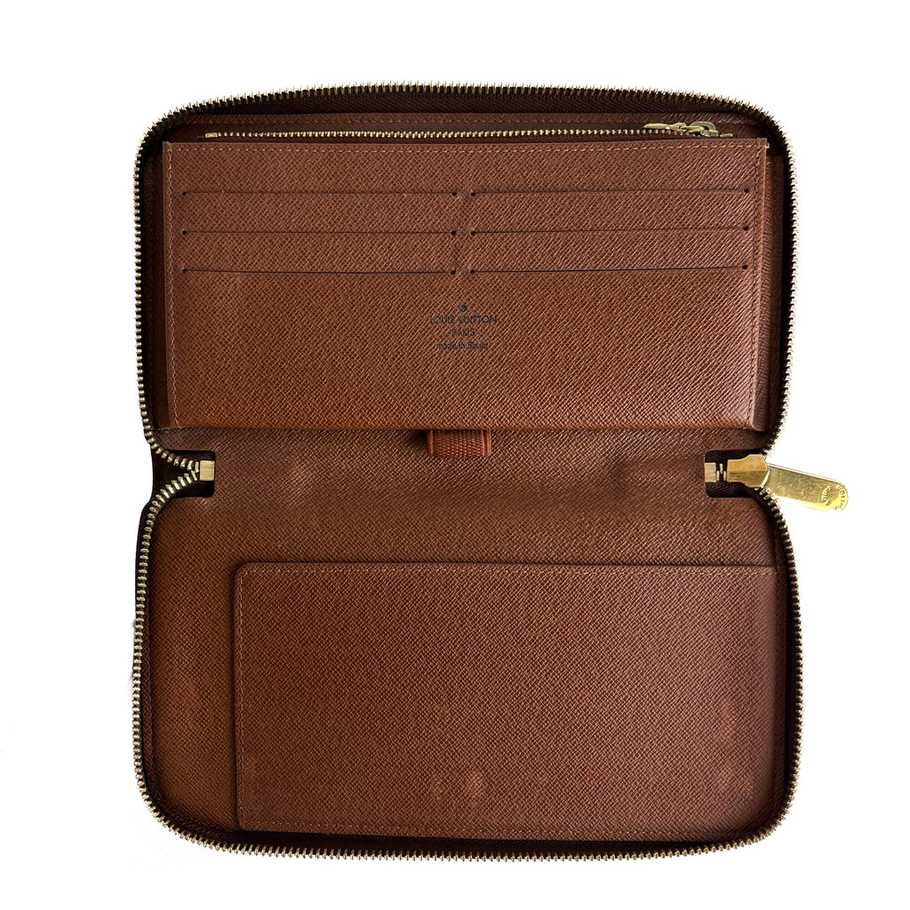 Second hand Louis Vuitton Insolite Long Canvas Flap Wallet Brown - Tabita Bags