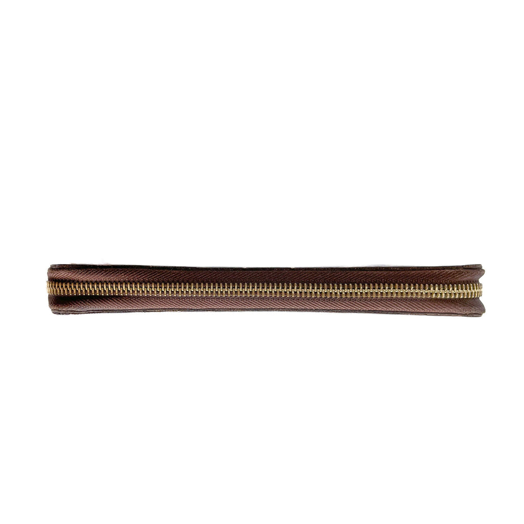 Second hand Louis Vuitton Insolite Long Canvas Flap Wallet Brown - Tabita Bags