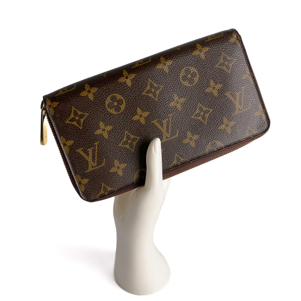 Second hand Louis Vuitton Insolite Long Canvas Flap Wallet Brown - Tabita Bags