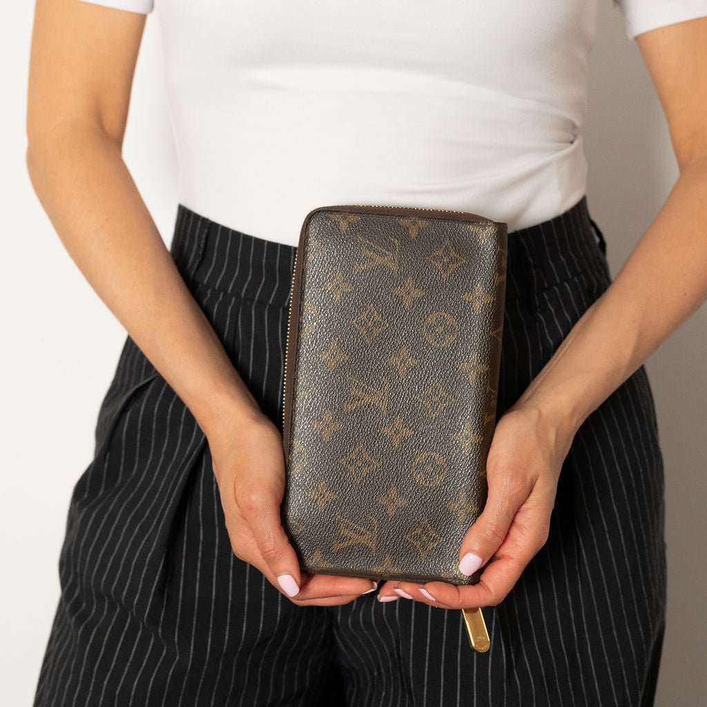 Second hand Louis Vuitton Insolite Long Canvas Flap Wallet Brown - Tabita Bags