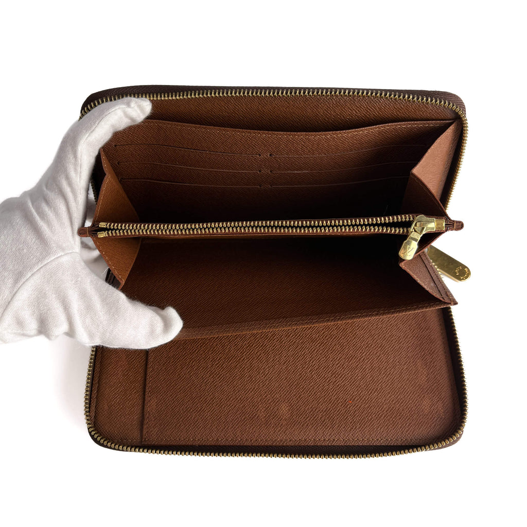 Second hand Louis Vuitton Insolite Long Canvas Flap Wallet Brown - Tabita Bags