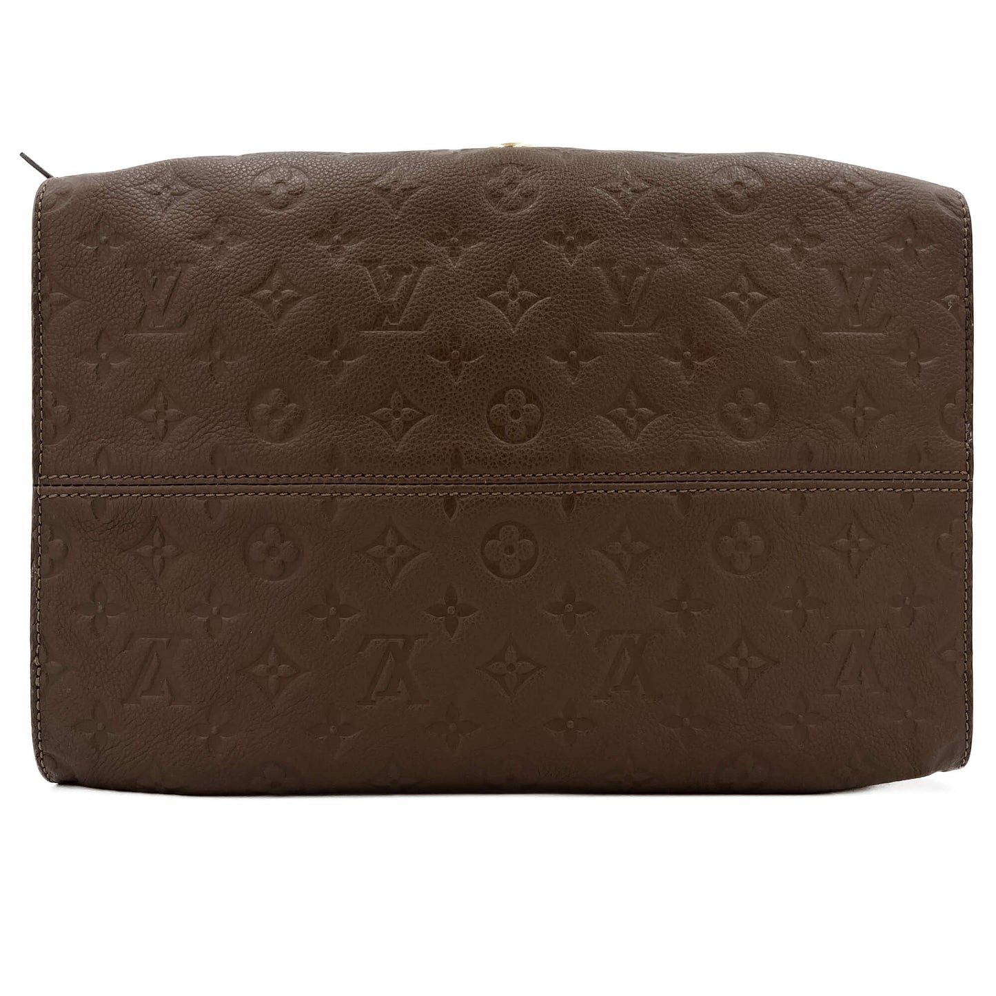 Second hand Louis Vuitton Inspiree Leather Trunk Bag Taupe - Tabita Bags