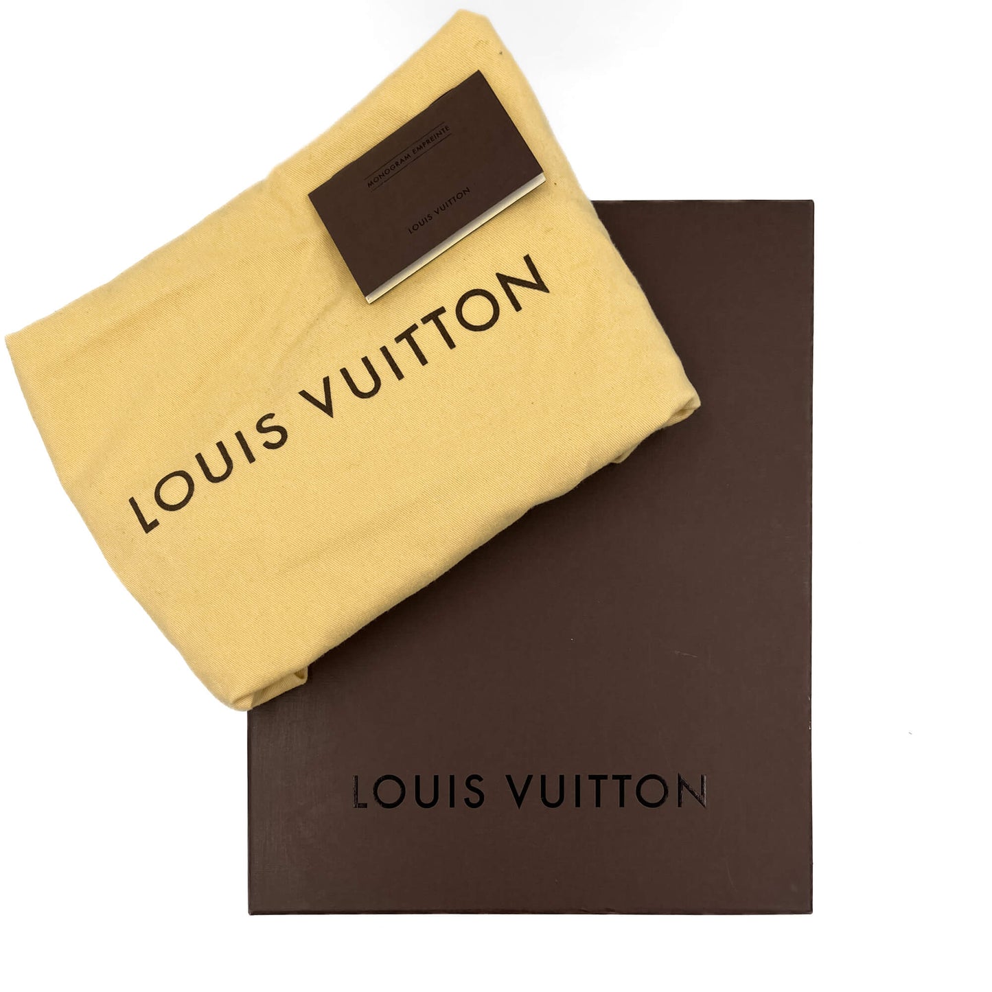 Second hand Louis Vuitton Inspiree Leather Trunk Bag Taupe - Tabita Bags