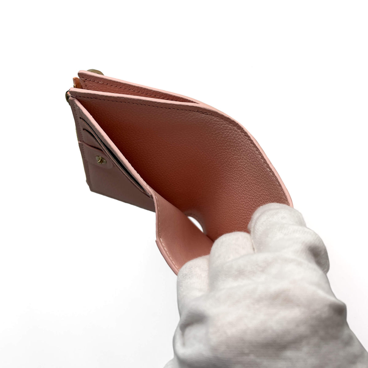 Second hand Louis Vuitton Lisa Calfskin Grained Leather Empreinte Folding Wallet Pink - Tabita Bags