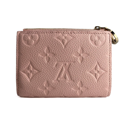 Second hand Louis Vuitton Lisa Calfskin Grained Leather Empreinte Folding Wallet Pink - Tabita Bags