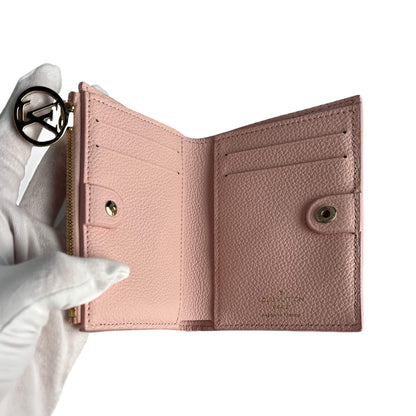 Second hand Louis Vuitton Lisa Calfskin Grained Leather Empreinte Folding Wallet Pink - Tabita Bags