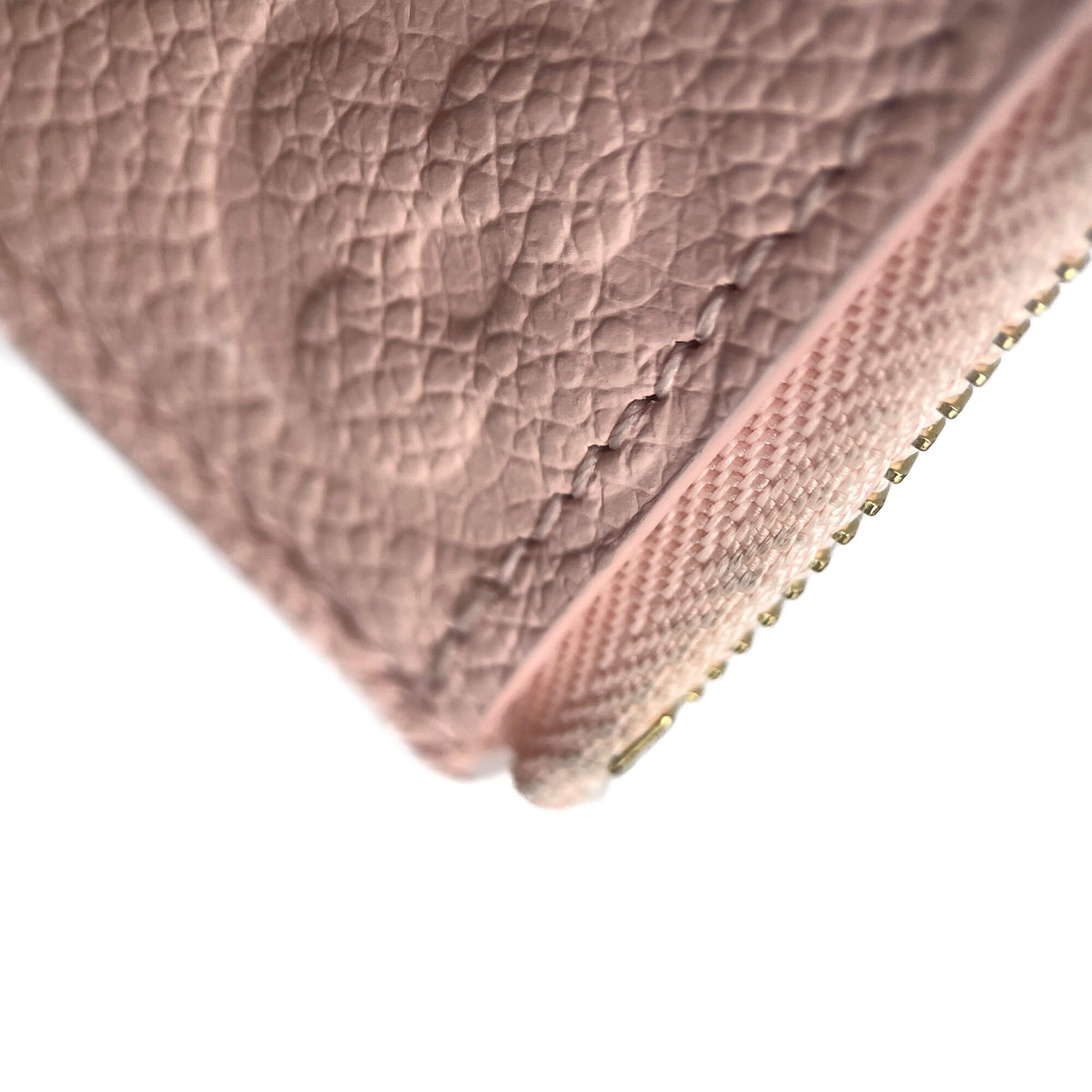 Second hand Louis Vuitton Lisa Calfskin Grained Leather Empreinte Folding Wallet Pink - Tabita Bags