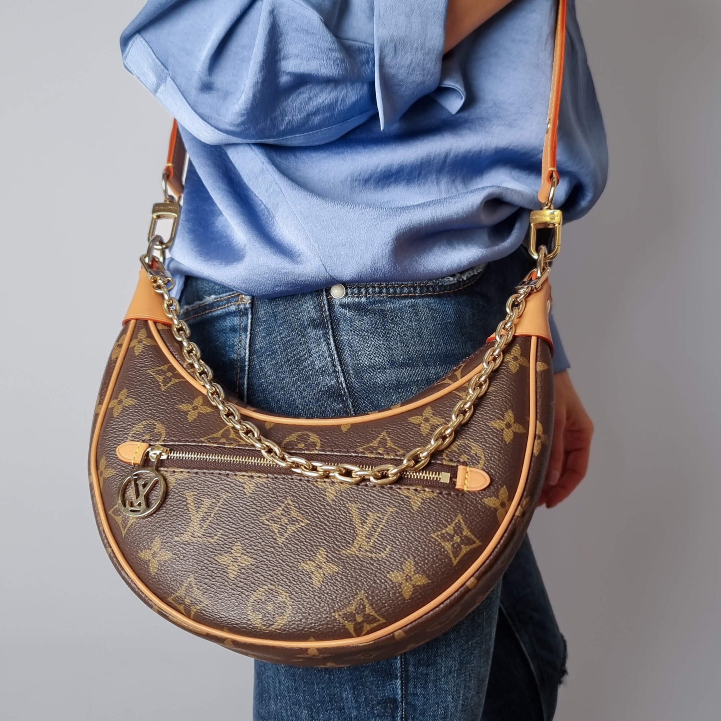 Second hand Louis Vuitton Loop Hobo Canvas Shoulder Bag Monogram - Tabita Bags