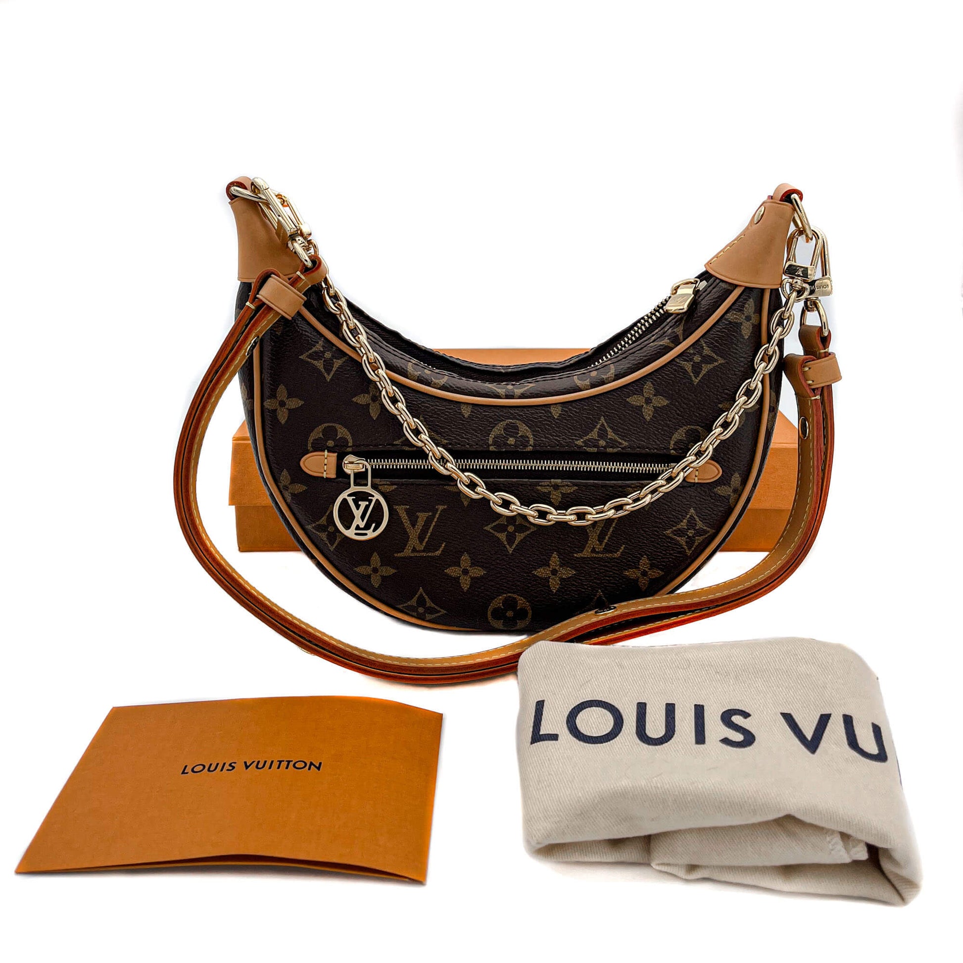 Second hand Louis Vuitton Loop Hobo Canvas Shoulder Bag Monogram - Tabita Bags