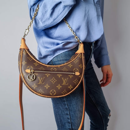 Second hand Louis Vuitton Loop Hobo Canvas Shoulder Bag Monogram - Tabita Bags