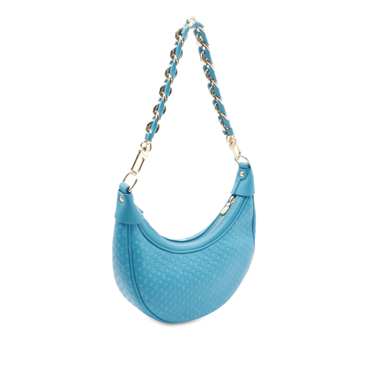Second hand Louis Vuitton Loop Leather Hobo Shoulder Bag Nanogram - Tabita Bags