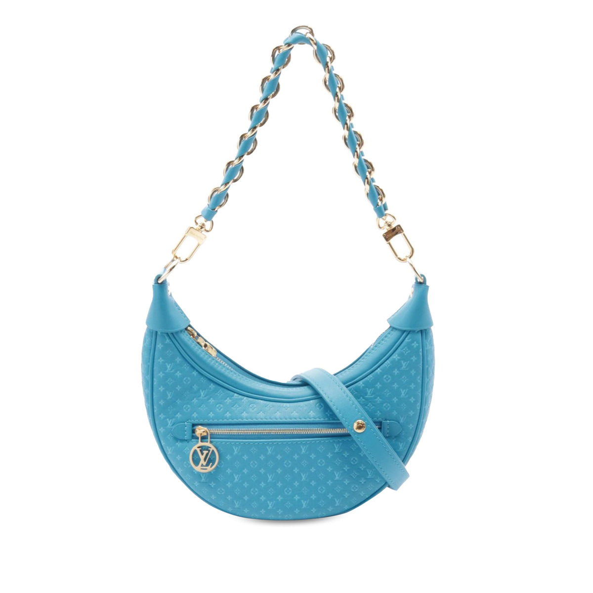 Second hand Louis Vuitton Loop Leather Hobo Shoulder Bag Nanogram - Tabita Bags
