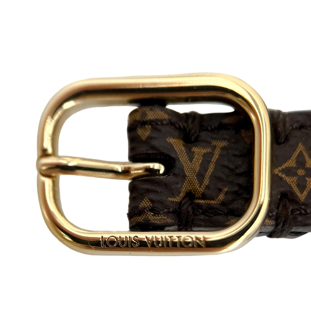Second hand Louis Vuitton Louise Leather & Fabric Bracelet 17 Black - Tabita Bags