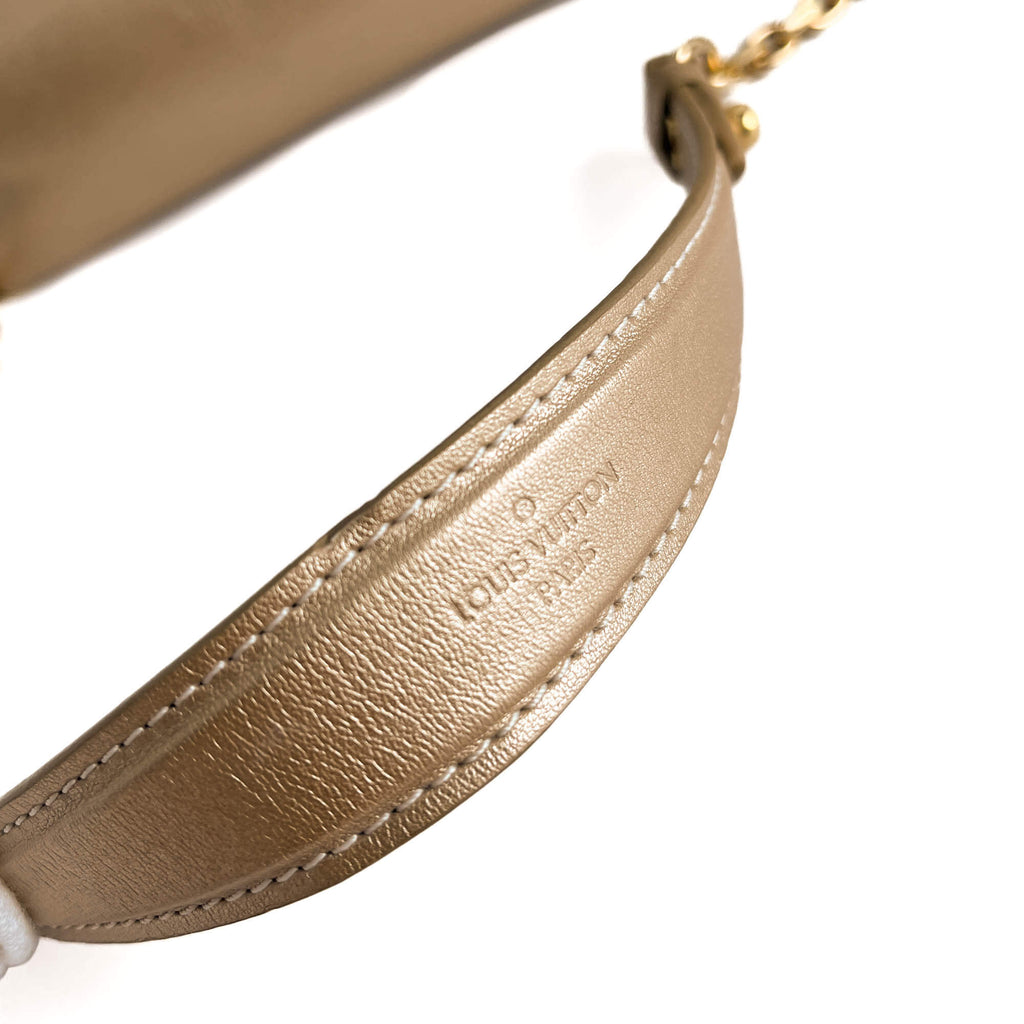 Second hand Louis Vuitton Love Note Smooth Calfskin Leather 2 - Ways Envelope Clutch Gold - Tabita Bags